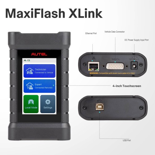 Autel MaxiFlash XLink Expert-Driven Remote Diagnostics J2534 Reprogramming Tool Supports DoIP, CAN & CAN FD Protocols