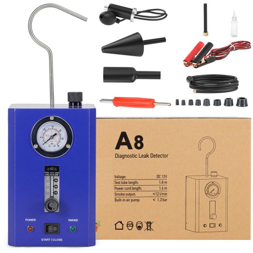 A8 Automative Leak Tester with Flow Meter & the Pressure Gauge Test Leak in Vehicle Pipe Systems for Cars, Motorcycles, Snowmobiles, ATV, Boats