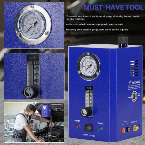 A8 Automative Leak Tester with Flow Meter & the Pressure Gauge Test Leak in Vehicle Pipe Systems for Cars, Motorcycles, Snowmobiles, ATV, Boats