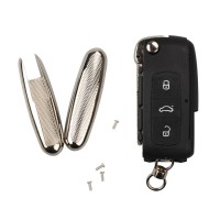 Modified Flip Remote Key Shell for Audi A6 Old Style